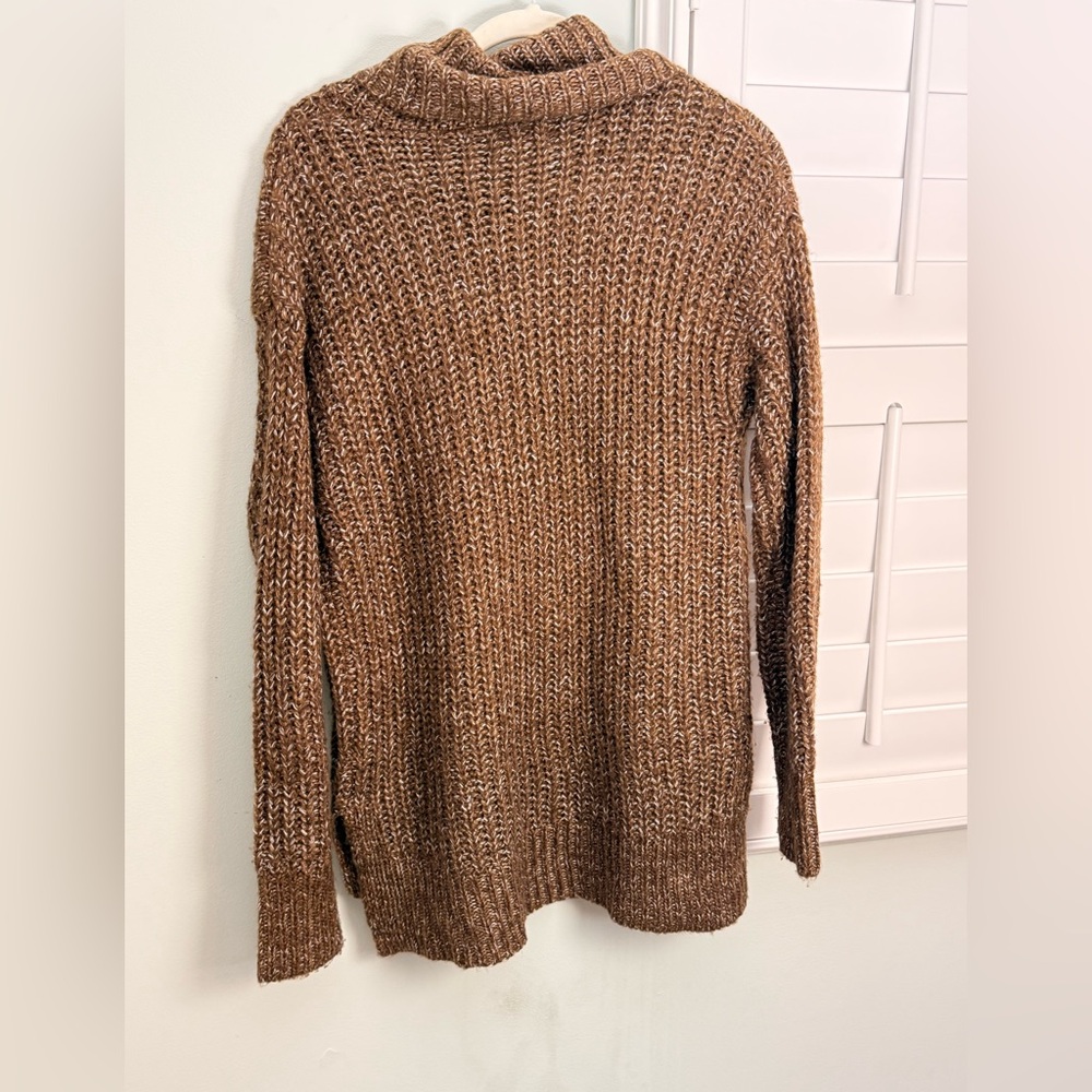 Universal Thread Camel Brown Cable Knit Cowl Neck… - image 3